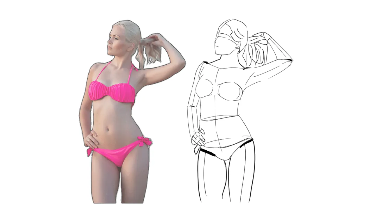 人物写真を二次元キャラ風に描く骨格トレースのやり方
